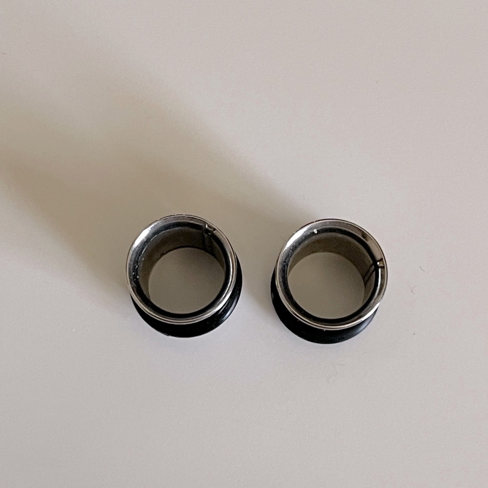 Surgical steel tunnels single flare earrings size 7/16 body jewelry